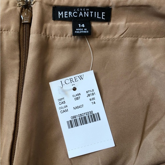 NWT J. Crew Mercantile Wool Frill Detailed Mini Skirt in Camel Size 14 - Picture 3 of 10